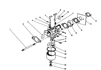 Carburetor Assembly (Engine No. 47pm1-2) Diagram and Parts List for 20106 2000001 - 2999999 Toro Lawn Mower