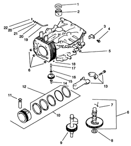 Crankcase-Engine Kohler Model No. Cv14 S1429 (Continued) Diagram and Parts List for 30185 10000001 - 19999999 Toro Lawn Tractor Accessories