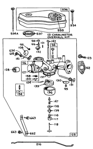 Model No. 390811 Carburetor Assembly (For Engine 190707-0626) Diagram and Parts List for 55256 1000001 - 1999999 Toro Lawn Tractor