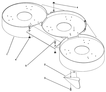 Baffle Assembly Diagram and Parts List for R5-42RC01 1000001 - 1999999 Toro Lawn Mower