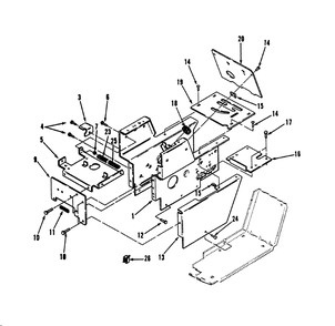 Sheet Metal And Covers Diagram and Parts List for R1-16O804 2000001 - 2999999 Toro Lawn Tractor