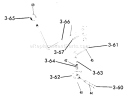 High-Low Linkage Diagram and Parts List for 71-16K801 1977 Toro Lawn Tractor