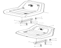 Seats Diagram and Parts List for 71-08K801 1977 Toro Lawn Tractor