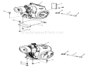Engines Diagram and Parts List for 71-08K801 1977 Toro Lawn Tractor