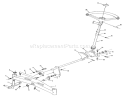 Front Axle & Steering Diagram and Parts List for 71-08K801 1977 Toro Lawn Tractor