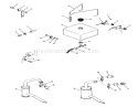 Fuel & Exhaust System Diagram and Parts List for 71-08K801 1977 Toro Lawn Tractor