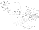 Brake, Clutch, Speed Control Linkage Diagram and Parts List for 71-16KS01 1977 Toro Lawn Tractor