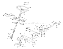 Front Axle And Steering Diagram and Parts List for 71-16OS01 1977 Toro Lawn Tractor