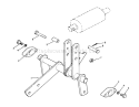 Lift Linkage Diagram and Parts List for 71-16OS01 1977 Toro Lawn Tractor