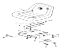 Decals Diagram and Parts List for 71-16OS01 1977 Toro Lawn Tractor