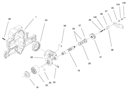 Hydro Transaxle Assembly (Cont.) Diagram and Parts List for 71219 8900001 - 8999999 Toro Lawn Tractor