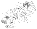 Hood Assembly Diagram and Parts List for 71184 5900001-5910000 - 1995 Toro Lawn Tractor