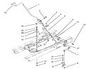 Shift Assembly Diagram and Parts List for 71184 5900001-5910000 - 1995 Toro Lawn Tractor