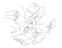 Seat Assembly Diagram and Parts List for 71184 6900001-6999999 - 1996 Toro Lawn Tractor