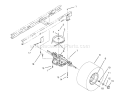 Transaxle Assembly Diagram and Parts List for 71184 6900001-6999999 - 1996 Toro Lawn Tractor