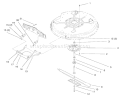 Spindle & Blade Assembly Diagram and Parts List for 71189 7900001-7999999 - 1997 Toro Lawn Tractor