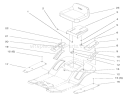 Seat Assembly Diagram and Parts List for 71190 8900001-8999999 - 1998 Toro Lawn Tractor