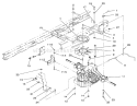 Transaxle Assembly Diagram and Parts List for 71196 6900001-6999999 - 1996 Toro Lawn Tractor