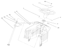 Fixed Steering Assembly Diagram and Parts List for 71199 200000001-200999999 - 2000 Toro Lawn Tractor