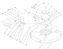 32" Deck Blade Drive & Braking Components Assembly Diagram and Parts List for 71199 220000001-220999999 - 2002 Toro Lawn Tractor