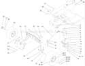 Steering Assembly Diagram and Parts List for 71199 230000001-230999999 - 2003 Toro Lawn Tractor