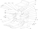 Part Location Diagram of 106-6436 Toro Seat Support Assembly