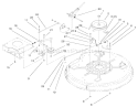 32" Deck Blade Drive & Braking Components Assembly Diagram and Parts List for 71199 9900001-9999999 - 1999 Toro Lawn Tractor