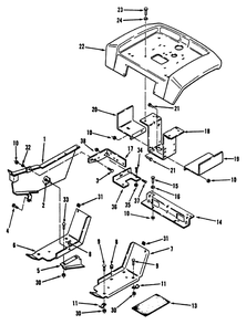 Sheet Metal And Covers Diagram and Parts List for R1-12K804 2000001 - 2999999 Toro Lawn Tractor