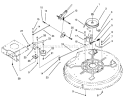 Pulley & Belt Assembly (32" Cutting Unit) Diagram and Parts List for 71182 4900001-4999999 - 1994 Toro Lawn Tractor