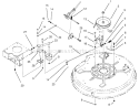 Pulley & Belt Assembly (32" Cutting Unit) Diagram and Parts List for 71182 5910001-5999999 - 1995 Toro Lawn Tractor