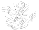 Seat Assembly Diagram and Parts List for 71182 5910001-5999999 - 1995 Toro Lawn Tractor