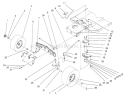 Front Axle Assembly Diagram and Parts List for 71188 6900001-6999999 - 1996 Toro Lawn Tractor