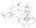 Pulley & Belt Assembly (32" Cutting Unit) Diagram and Parts List for 71188 6900001-6999999 - 1996 Toro Lawn Tractor