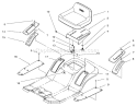 Seat Assembly Diagram and Parts List for 71188 6900001-6999999 - 1996 Toro Lawn Tractor