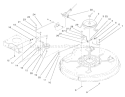 Pulley & Belt Assembly (32" Cutting Unit) Diagram and Parts List for 71201 8900001-8999999 - 1998 Toro Lawn Tractor