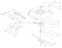 Spindle And Blade Assembly Diagram and Parts List for 71201 8900001-8999999 - 1998 Toro Lawn Tractor