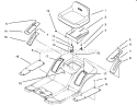 Seat Assembly Diagram and Parts List for 71202 4900001-4999999 - 1994 Toro Lawn Tractor