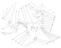 Front Axle Assembly Diagram and Parts List for 71205 6900001-6999999 - 1996 Toro Lawn Tractor