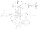 Pulley & Belt Assembly (38" Cutting Unit) Diagram and Parts List for 71185 8900001-8999999 - 1998 Toro Lawn Tractor