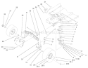 Front Axle Assembly Diagram and Parts List for 71208 7900001-7999999 - 1997 Toro Lawn Tractor