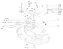 Pulley & Belt Assembly (38" Cutting Unit) Diagram and Parts List for 71208 7900001-7999999 - 1997 Toro Lawn Tractor