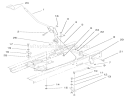 Shift Assembly Diagram and Parts List for 71208 7900001-7999999 - 1997 Toro Lawn Tractor