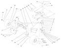 Steering Components Assembly Diagram and Parts List for 71209 200000001-200999999 - 2000 Toro Lawn Tractor