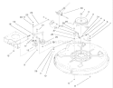 32" Deck Blade Drive & Braking Components Assembly Diagram and Parts List for 71209 220010001-220999999 - 2002 Toro Lawn Tractor