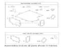 Gasket Assembly Engine Briggs and Stratton Model 28M707-1125-E1 Diagram and Parts List for 71209 220010001-220999999 - 2002 Toro Lawn Tractor