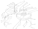 32in Deck Components Assembly Diagram and Parts List for 71209 230000001-230999999 - 2003 Toro Lawn Tractor