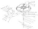 32in Deck Component Asembly Diagram and Parts List for 71209 230000001-230999999 - 2003 Toro Lawn Tractor