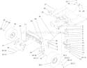 Steering Component Assembly Diagram and Parts List for 71209 250005001-250999999 - 2005 Toro Lawn Tractor