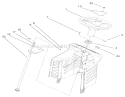 FixedSteering Assembly Diagram and Parts List for 71209 9900001-9999999 - 1999 Toro Lawn Tractor