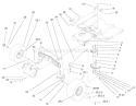 Steering Components Assembly Diagram and Parts List for 71209 9900001-9999999 - 1999 Toro Lawn Tractor
